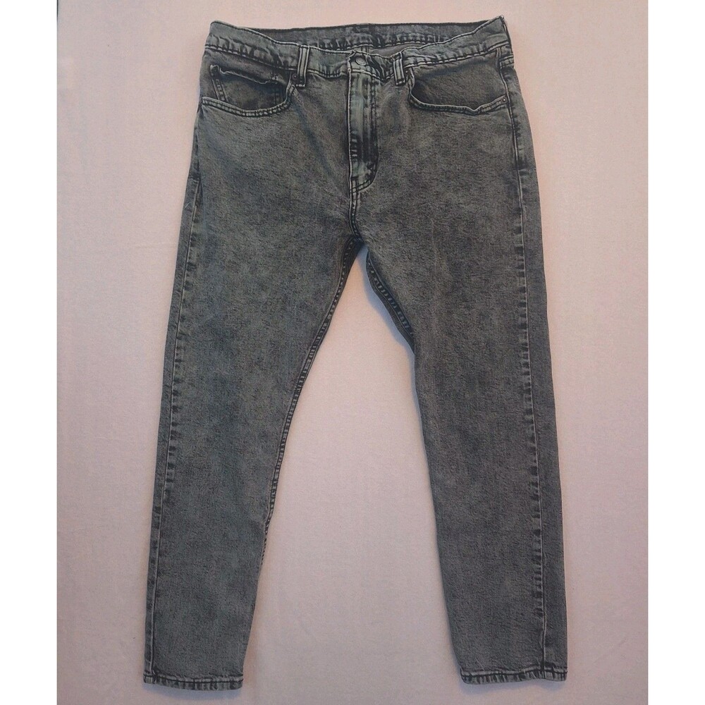 Levis 512 Jeans Men's 36x30 Black Acid Wash Slim Taper